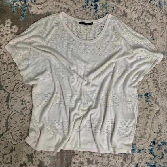 Rag&bone white Knit Mesh Drop Top - Picture 1 of 4